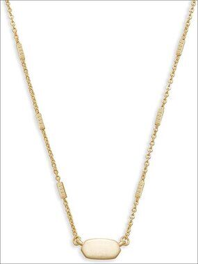 Gold-plated Fern Pendant Necklace with 15" Chain